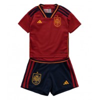 Echipament fotbal Spania Tricou Acasa Mondial 2022 pentru copii maneca scurta (+ Pantaloni scurti)